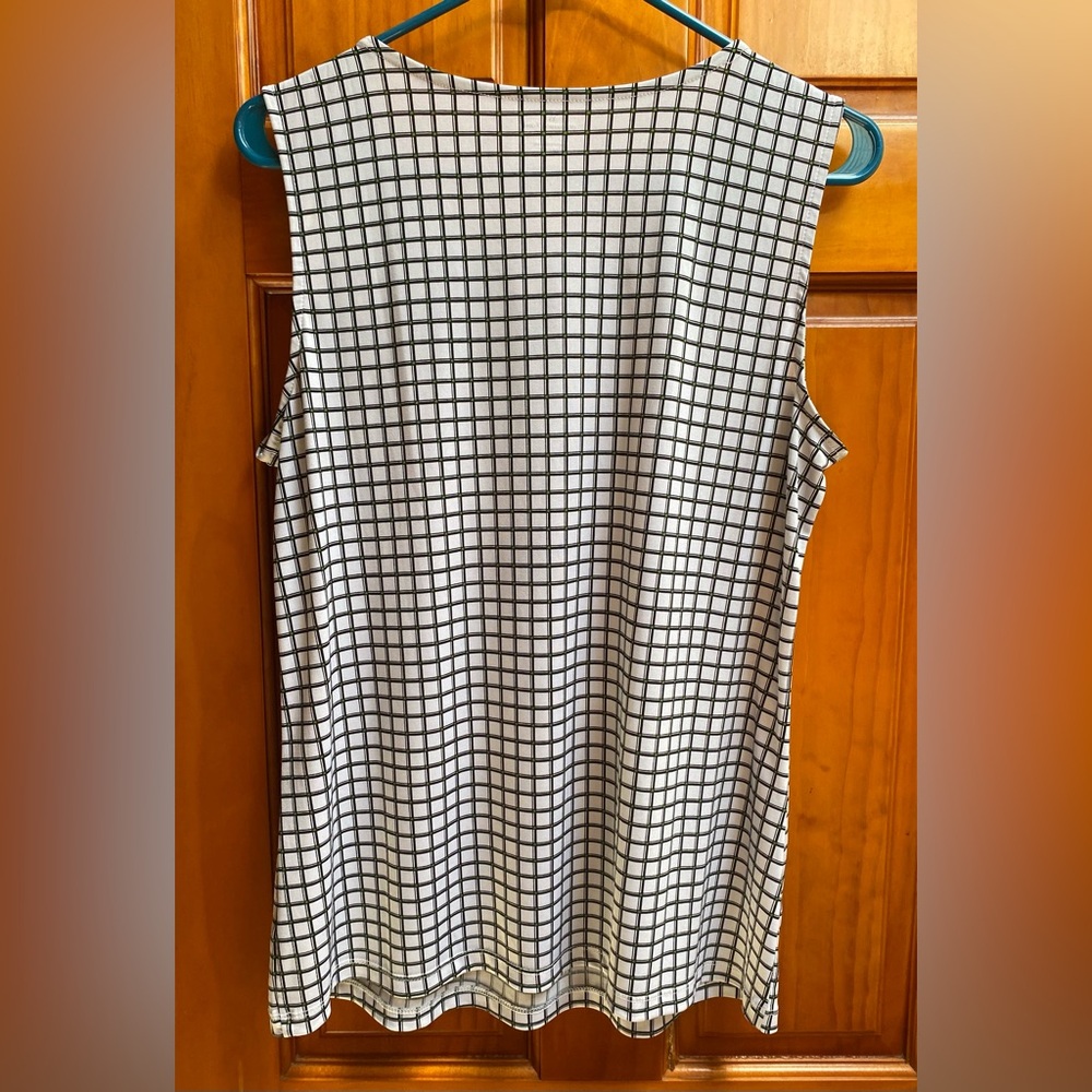 Worthington Women's Pleated Neck Tank Top Sleeveless Top Blouse L - Picture 7 of 9